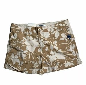 Old Navy Brown Floral Shorts